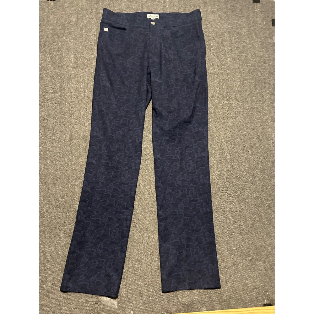 Peter millar eb66 camouflage pants blue golf performance fit 32X32 (tag 31X32